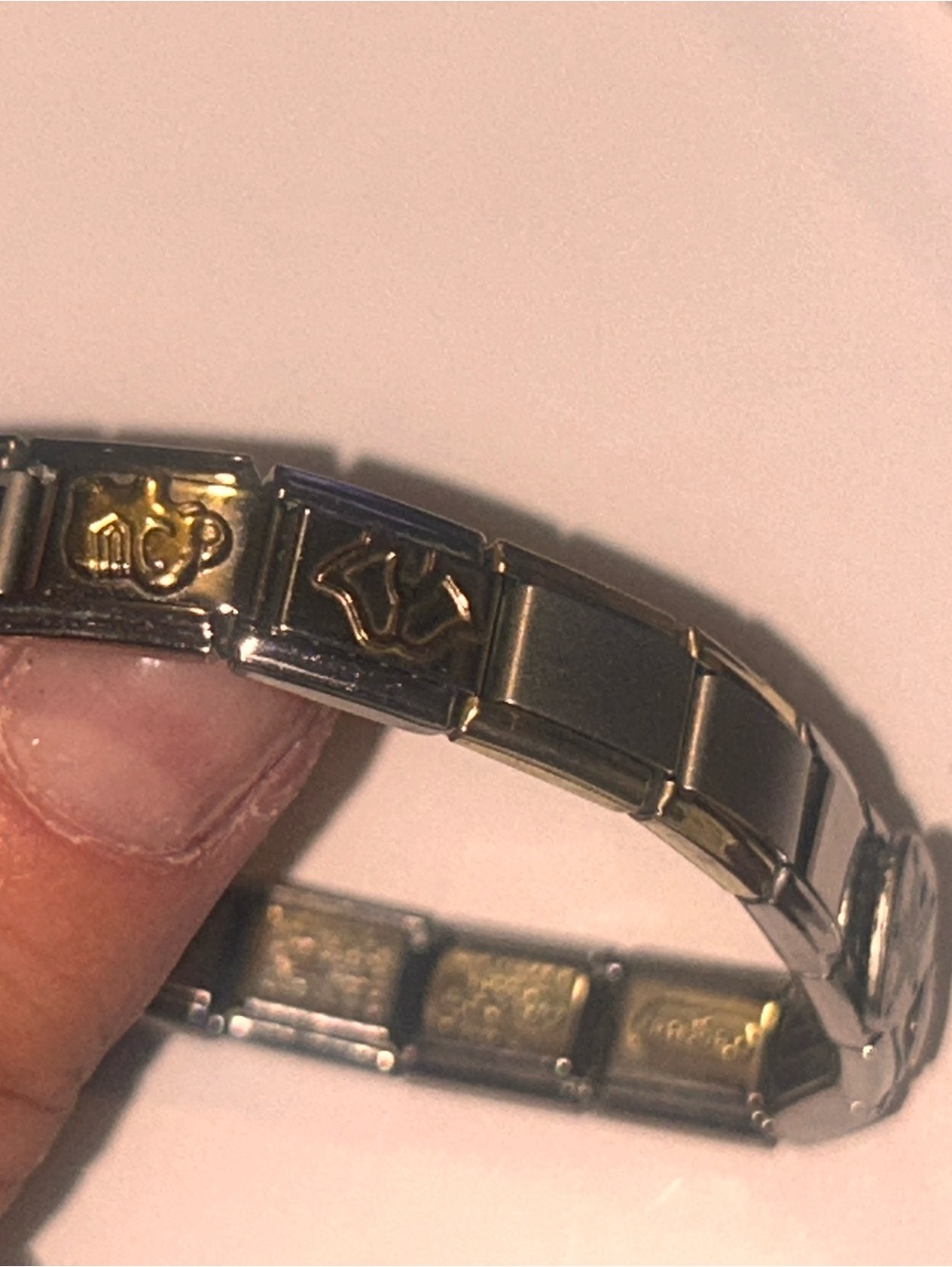 Italian Modular Charm Link Bracelet Silver Gold Crystal Set Accessories
